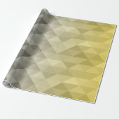 Gelbgraues Cooles Ombre Geometrisches Muster Geschenkpapier (Ungerollt)