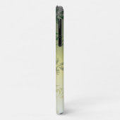 Gelbgraues Gradient Leaf Muster Personalisiert Case-Mate iPhone Hülle (Hinten/Links)
