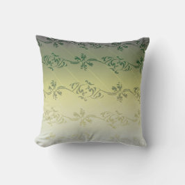 Gelbgraues Gradient Strip Blumenmuster Kissen