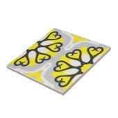 Gelbgraues weißes Mosaikmuster Fliese (Seite)