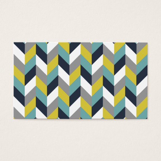 Gelbgraugrüne Blaue Navy Herringbone Zickzack (Vorderseite)
