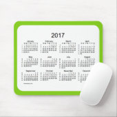 Gelbgrün 2017 52 Wochen-Kalender durch Janz Mousepad (Mit Mouse)