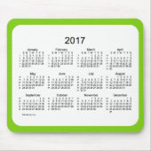 Gelbgrün 2017 52 Wochen-Kalender durch Janz Mousepad (Vorne)