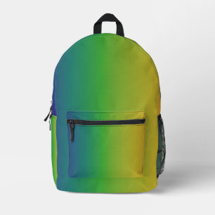 Gelbgrün Abstrakt Bedruckter Rucksack
