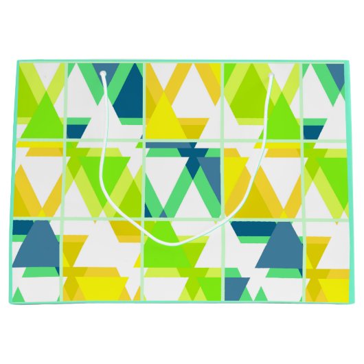 Gelbgrün abstrakt große geschenktüte (Vorderseite)