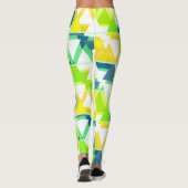 Gelbgrün abstrakt leggings (Rückseite)