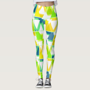 Gelbgrün abstrakt leggings