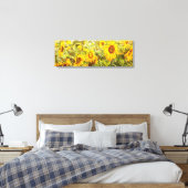 Gelbgrün-Gelb-Vintag Leinwanddruck (Insitu (Schlafzimmer))