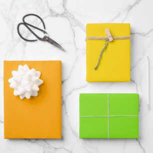 Gelbgrün Geschenkpapier Set
