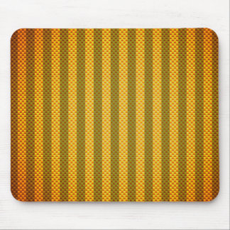 Gelbgrün gestreifte Kohlefaser gemustert Mousepad