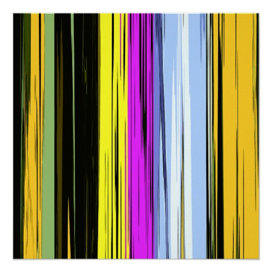 Gelbgrün Lila schwarze Streifen Poster (Vorderseite)
