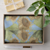 Gelbgrün-Monogramm Seidenpapier (Geschenk)