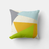 Gelbgrün Orange und Tan Modern Geometric Kissen (Vorderseite)