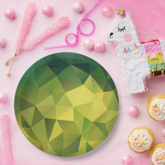 Gelbgrün Pappteller (Party)