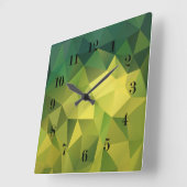 Gelbgrün Quadratische Wanduhr (Winkel)