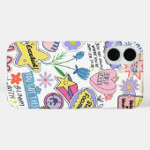 Gelbgrün rosa Illustrationsbraun Friedlich Case-Mate iPhone Hülle (Rückseite (Horizontal))