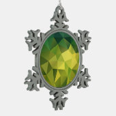 Gelbgrün Schneeflocken Zinn-Ornament (Links)