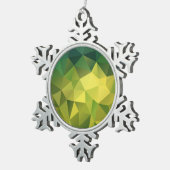 Gelbgrün Schneeflocken Zinn-Ornament (Rechts)