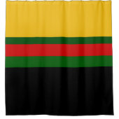 Gelbgrün-schwarz-Blockdesign Duschvorhang (Vorderseite)