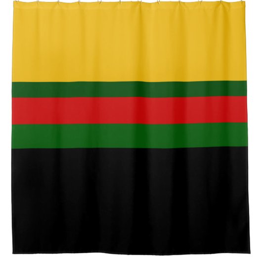 Gelbgrün-schwarz-Blockdesign Duschvorhang (Vorderseite)