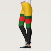 Gelbgrün-schwarz-Blockdesign Leggings (Links)