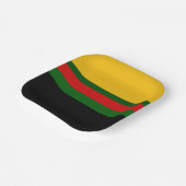 Gelbgrün-schwarz-Blockdesign Pappteller (Gewinkelt)