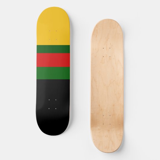 Gelbgrün-schwarz-Blockdesign Skateboard (Vorderseite)