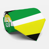 Gelbgrün Streifen Muster Krawatte (Gerollt)