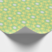 Gelbgrün-weißes Pastelldesign Geschenkpapier (Ecke)