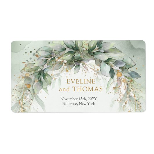 Gelbgrüne Blattgold ovaler Rahmen (Vorne)