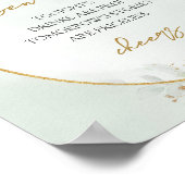 Gelbgrüne Blattgold Rahmen Offenes Bar Poster (Ecke)