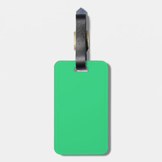 Gelbgrüne Blume, modern monogramm Gepäckanhänger (Rückseite vertikal)