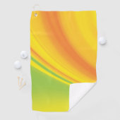 Gelbgrüne Farbe mit Hintergrund Golfhandtuch (Insitu)