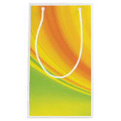 Gelbgrüne Farbe mit Hintergrund Kleine Geschenktüte (Vorderseite)