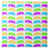 Gelbgrüne, Lila blaue Zunge mit mehrfarbigen Hogs Fliese (Vorderseite)