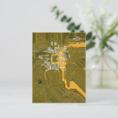 Gelbgrüne Postkarte (Stehend Vorderseite)