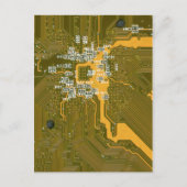 Gelbgrüne Postkarte (Vorderseite)