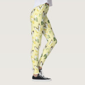 Gelbgrüne Schmetterlinge Leggings (Rechts)