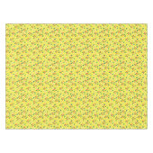 Gelbgrüne Tulip-Wildblume Blossom Tischdecke (Vorderseite (Horizontal))