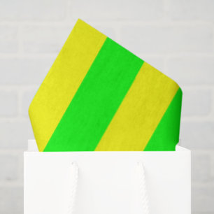 Gelbgrüne und Limettengrüne Streifen Seidenpapier
