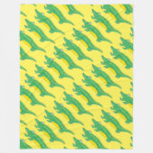 Gelbgrüner Alligator Krokodile Gator Croc Animal Fleecedecke (Vorderseite)