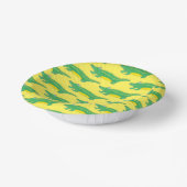 Gelbgrüner Alligator Krokodile Gator Croc Animal Pappteller (Gewinkelt)