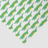 Gelbgrüner Alligator Krokodile Gator Croc Animal Seidenpapier (Detail)