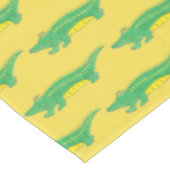 Gelbgrüner Alligator Krokodile Gator Croc Animal Tischdecke (Schrägansicht)