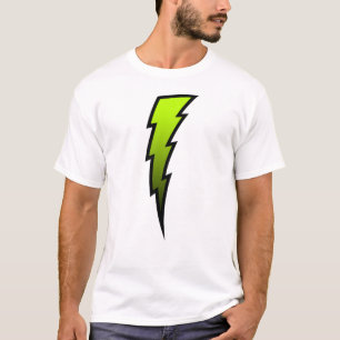 Gelbgrüner Blitz-Bolzen T-Shirt