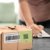 Gelbgrüner Firmenname qr Codeinstagramm Quadratischer Aufkleber