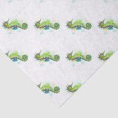 Gelbgrüner Seepferd Seidenpapier (Ausschnitt)