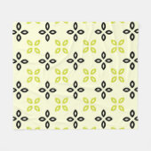 Gelbgrünes Blätterblatt Botanisches Naturmuster Fleecedecke (Vorderseite (Horizontal))