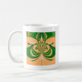 Gelbgrünes Design. Kaffeetasse (Links)