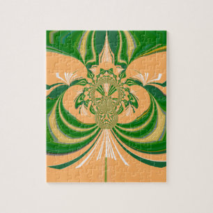 Gelbgrünes Design. Puzzle